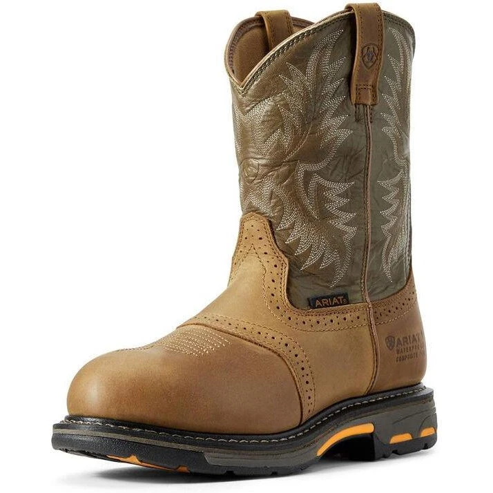 Ariat Men's WorkHog 10" Comp Toe WP Work Boot - Aged Bark - 10008635 1 Ariat Men's WorkHog 10" Comp Toe WP Work Boot - Aged Bark - 10008635