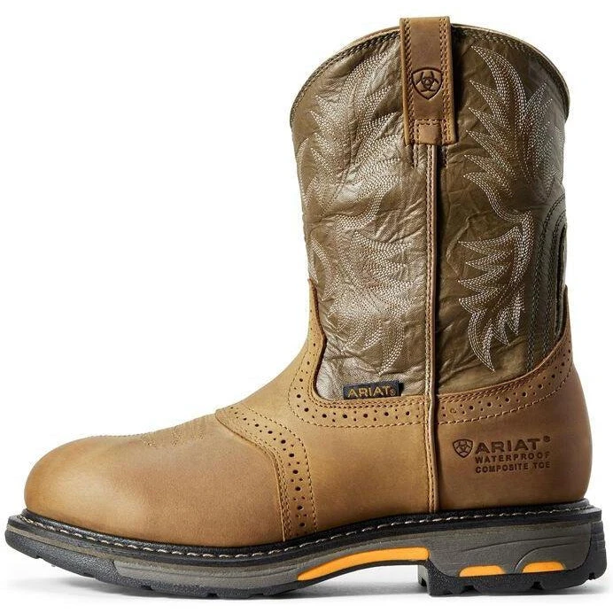Ariat Men's WorkHog 10" Comp Toe WP Work Boot - Aged Bark - 10008635 2 Ariat Men's WorkHog 10" Comp Toe WP Work Boot - Aged Bark - 10008635 - Image 2