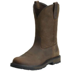 Ariat Men's Groundbreaker 10" Soft Toe Work Boot - Brown - 10014238