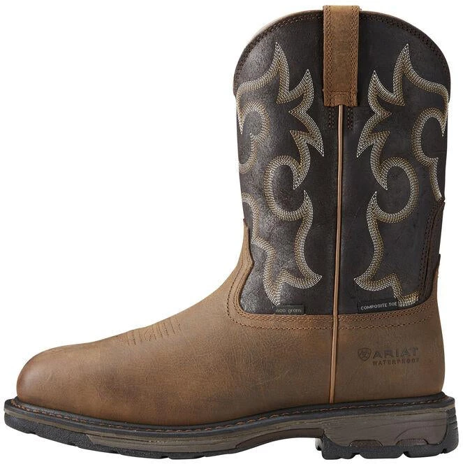 Ariat Men's WorkHog 11" Wide Sqr Comp Toe WP 400g Western Work Boot - 10018555 2 Ariat Men's WorkHog 11" Wide Sqr Comp Toe WP 400g Western Work Boot - 10018555 - Image 2