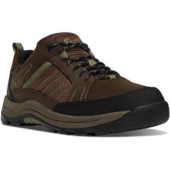 Danner Men's Riverside 3" WP Plain Toe Slip Resist Work Boot -Brown- 15343