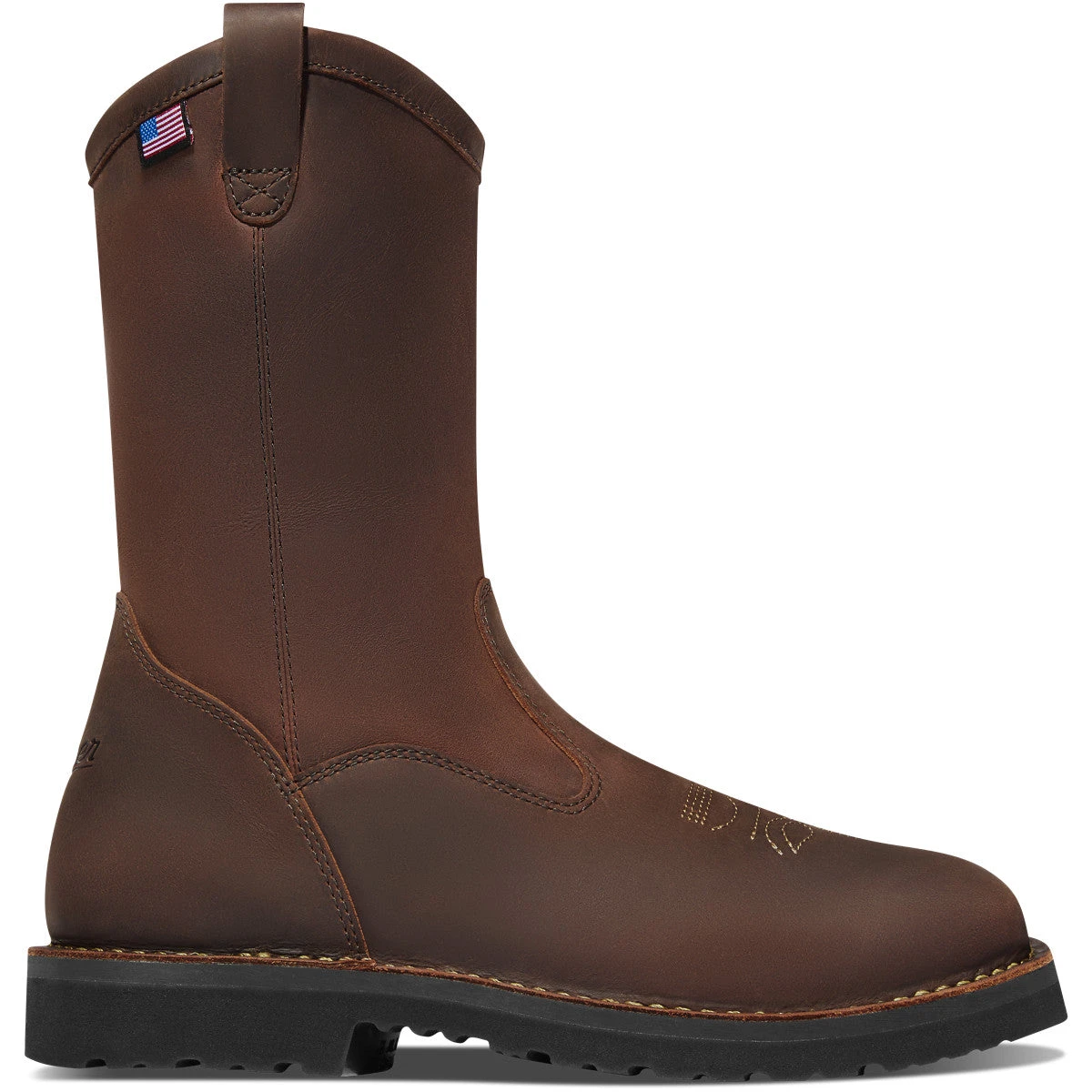 Danner Men's Bull Run 11" Square Toe Wellington Work Boot Brown 15582 4 Danner Men's Bull Run 11" Square Toe Wellington Work Boot Brown 15582 - Image 4