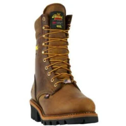 Thorogood Men's Logger 9" ST WP Ins USA Work Boot - Brown - 804-3554 -Danner Shop 804 3554 3