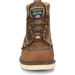 Carolina Men's AMP USA Made 6" Stl Toe Wedge Work Boot Brown - CA7811 -Danner Shop CA7811 Toe