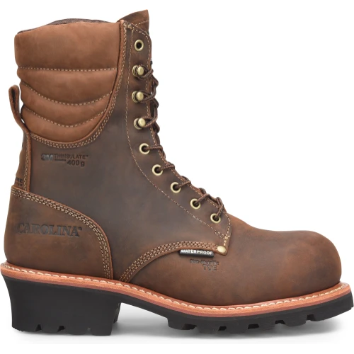 Carolina Men's Hemlock 9" Comp Toe WP 400G Logger Work Boot - CA9834 2 Carolina Men's Hemlock 9" Comp Toe WP 400G Logger Work Boot - CA9834 - Image 2