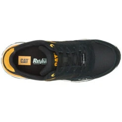 CAT Women's Venward CT Slip Resist Work Shoe -Black/Cat Yellow- P91605 -Danner Shop CATW P91605 032122 S23 TOP