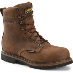 Carolina Men's Installer 8" Steel Toe WP Slip Resist Work Boot -Brown- CA3557
