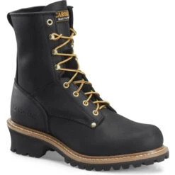 Carolina Men's Elm 8" ST Unlined Logger Slip Resist Work Boot -Black- CA825