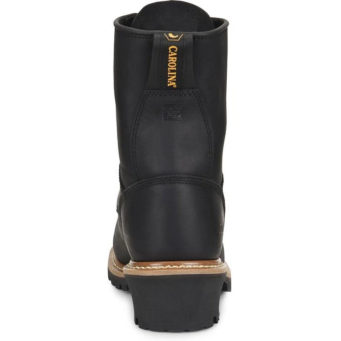 Carolina Men's Elm 8" ST Unlined Logger Slip Resist Work Boot -Black- CA825 5 Carolina Men's Elm 8" ST Unlined Logger Slip Resist Work Boot -Black- CA825 - Image 5