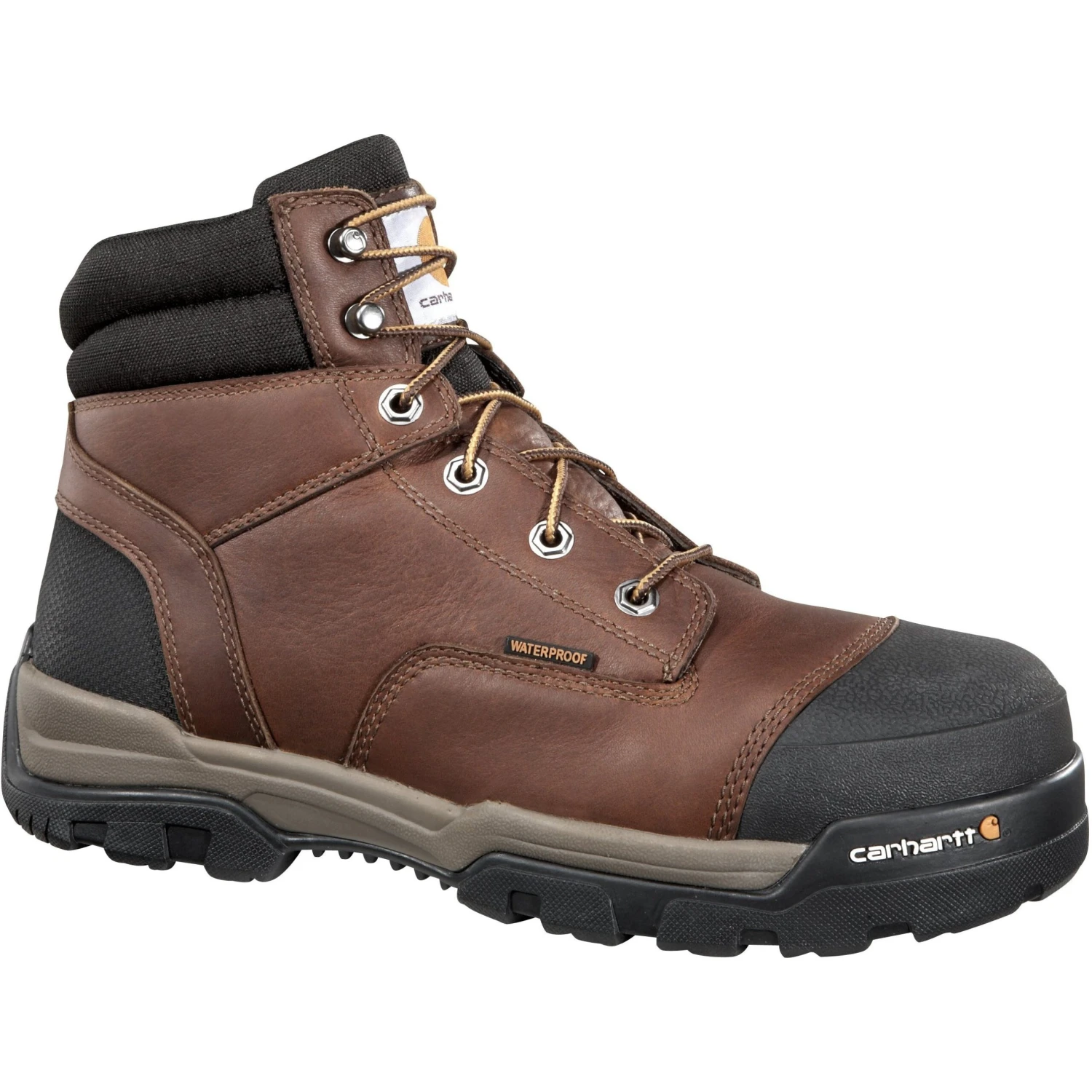 Carhartt Men's Ground Force 6" Comp Toe WP Work Boot - Brown - CME6355 2 Carhartt Men's Ground Force 6" Comp Toe WP Work Boot - Brown - CME6355 - Image 2