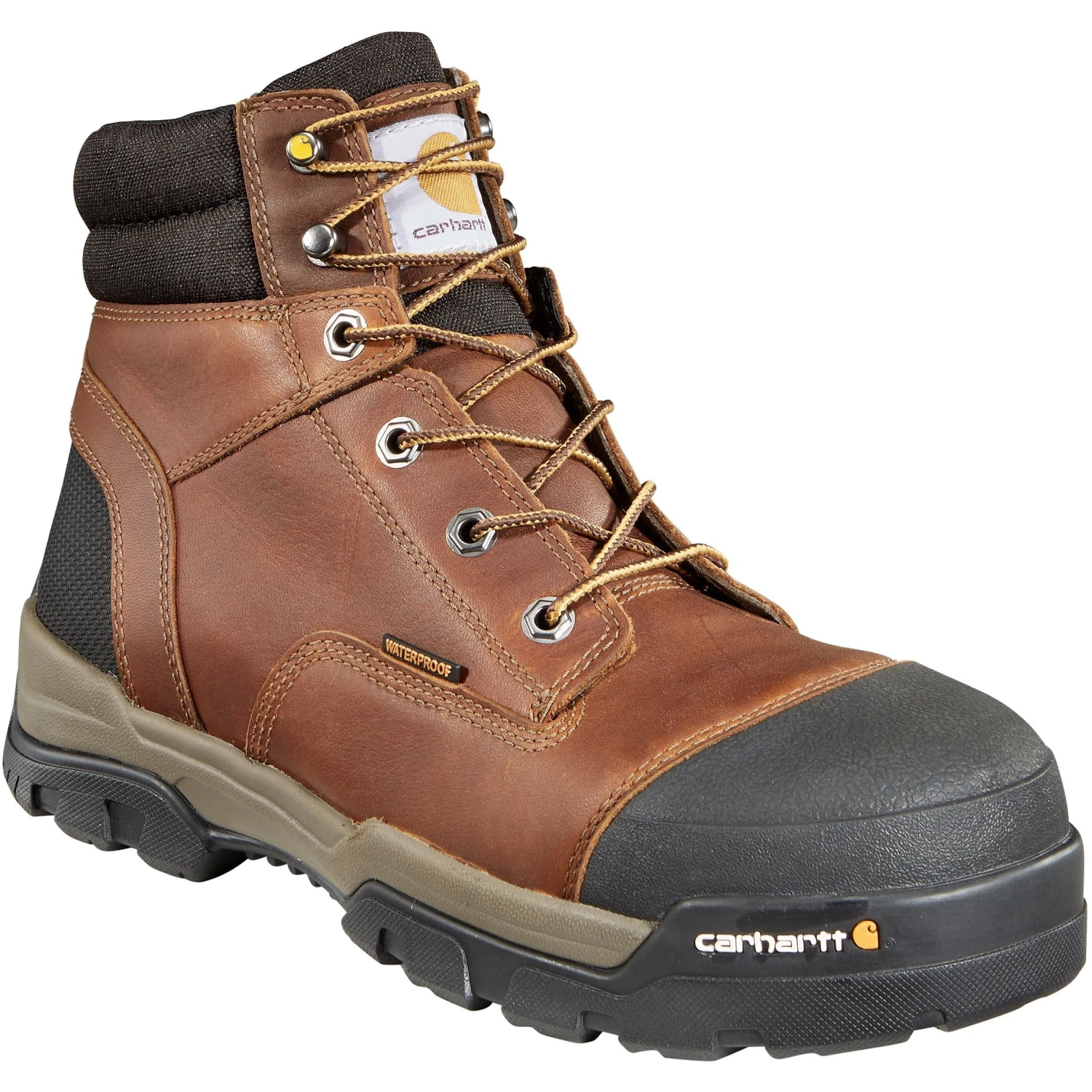 Carhartt Men's Ground Force 6" Comp Toe WP Work Boot - Brown - CME6355 1 Carhartt Men's Ground Force 6" Comp Toe WP Work Boot - Brown - CME6355