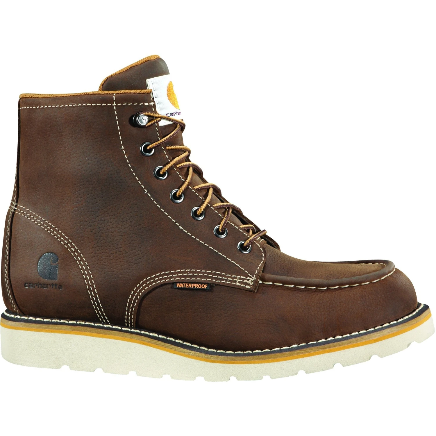 Carhartt Men's 6" Steel Toe Waterproof Wedge Work Boot Brown - CMW6295 1 Carhartt Men's 6" Steel Toe Waterproof Wedge Work Boot Brown - CMW6295