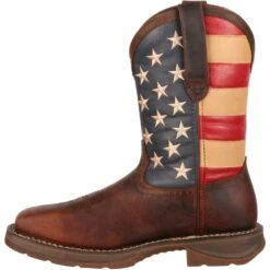 Durango Men's Rebel 11" Steel Toe Western Flag Boot - Brown - DB020 -Danner Shop DB020 instep profile