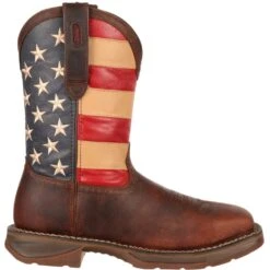 Durango Men's Rebel 11" Steel Toe Western Flag Boot - Brown - DB020 -Danner Shop DB020 profile