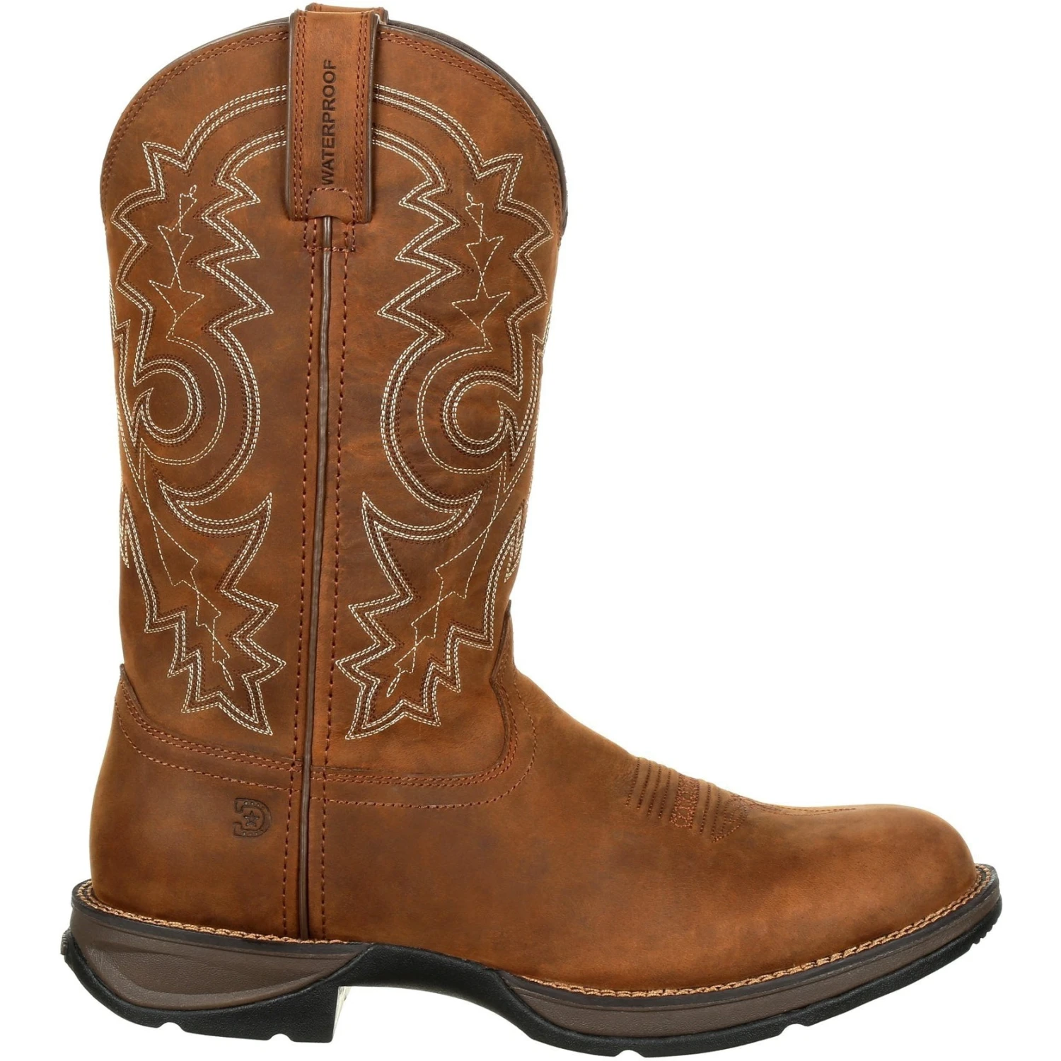 Durango Men's Rebel 12" Round Toe WP Western Boot - Brown - DDB0163 5 Durango Men's Rebel 12" Round Toe WP Western Boot - Brown - DDB0163 - Image 5