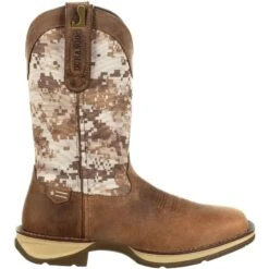 Durango Men's Rebel 12" Square Toe Pull-On Western Boot- Brown DDB0166 -Danner Shop DDB0166 profile