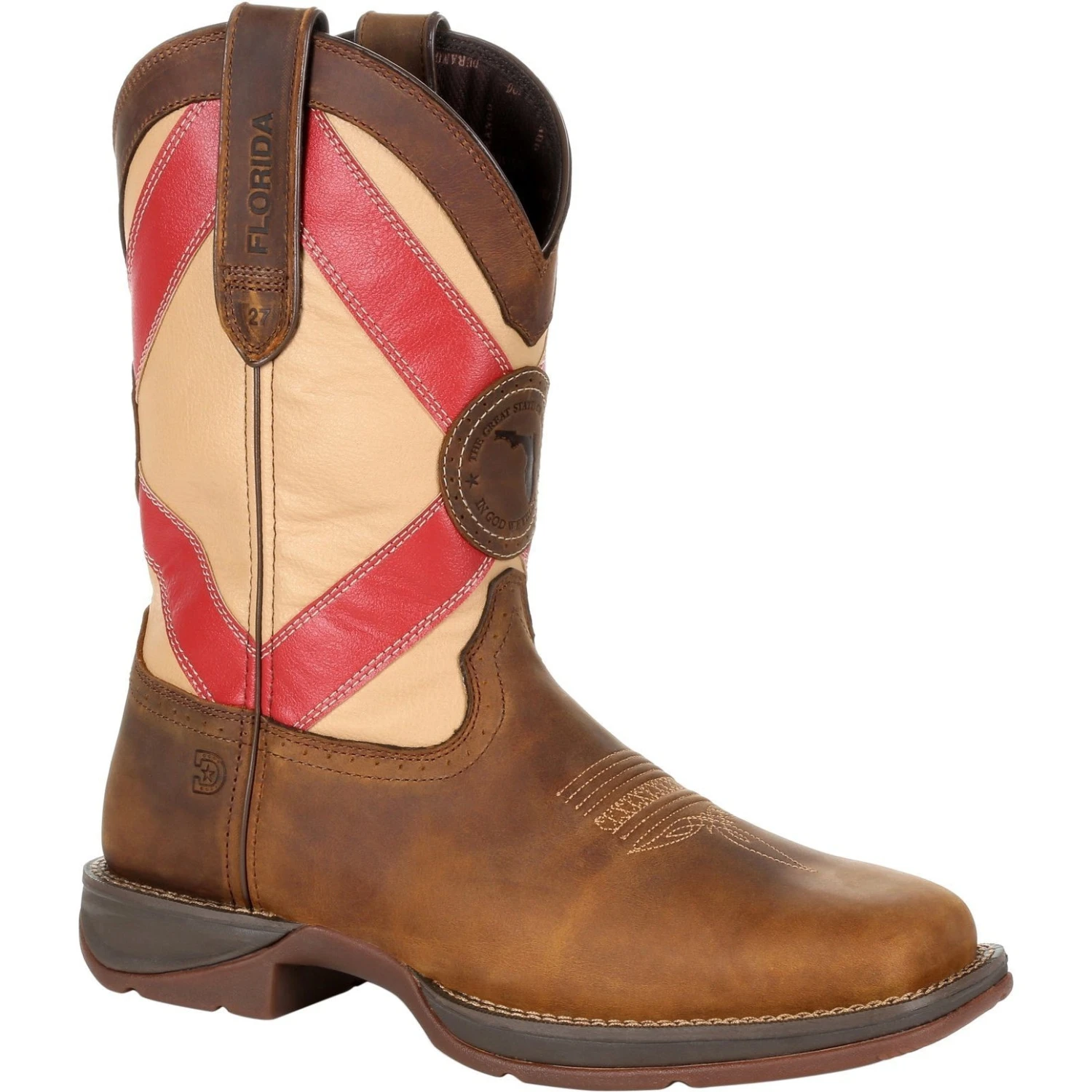 Durango Men's Rebel 11" Square Toe Western Boot - Brown - DDB0233 1 Durango Men's Rebel 11" Square Toe Western Boot - Brown - DDB0233