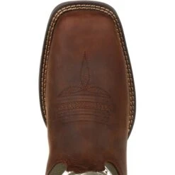 Durango Men's Rebel Army Green USA Print 12" Square Toe Western Boot -Danner Shop DDB0313 birdseye