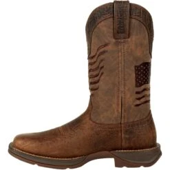 Durango Men's Rebel Distressed Flag Embroidery 12" Sqr Toe Western Boot -Danner Shop DDB0314 instep profile
