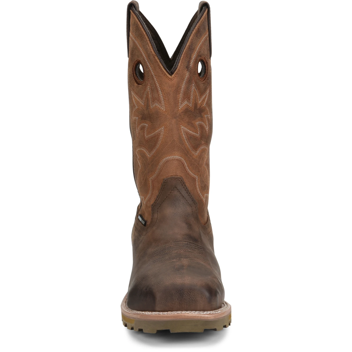 Double H Men's Abner 12" Sqr Toe WP Western Work Boot - Brown - DH4353 4 Double H Men's Abner 12" Sqr Toe WP Western Work Boot - Brown - DH4353 - Image 4