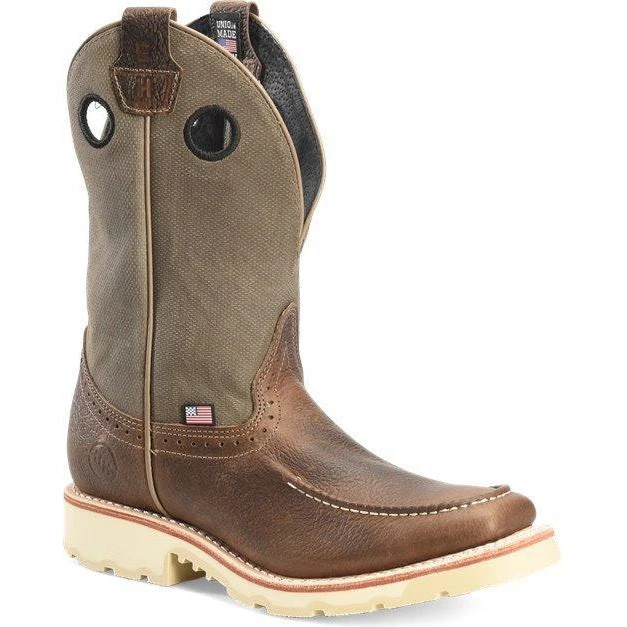 Double H Men's Claton 11" Square Toe USA Made Western Work Boot- DH4563 1 Double H Men's Claton 11" Square Toe USA Made Western Work Boot- DH4563