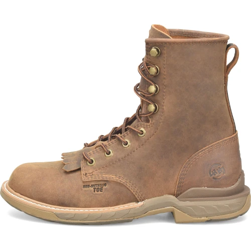 Double H Men's Raid 8" Slip Resist U Toe Lacer Work Boot -Brown- DH5394 2 Double H Men's Raid 8" Slip Resist U Toe Lacer Work Boot -Brown- DH5394 - Image 2