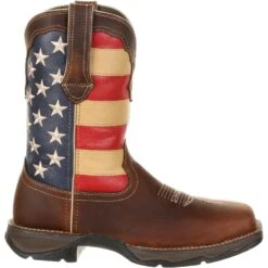 Durango Women's Lady Rebel 10" Steel Toe Patriotic Flag Work Boot -Danner Shop DRD0234 profile