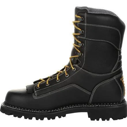 Georgia Men's Amp LT Low-Heel Logger 9" WP Work Boot - Black - GB00271 3 Georgia Men's Amp LT Low-Heel Logger 9" WP Work Boot - Black - GB00271 - Image 3