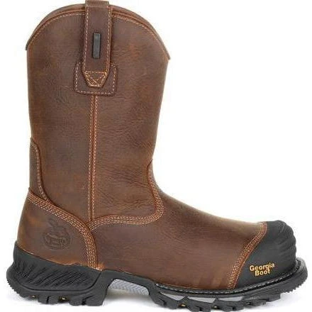 Georgia Men's Rumbler 10" Comp Toe WP Pull-On Work Boot-Brown- GB00286 5 Georgia Men's Rumbler 10" Comp Toe WP Pull-On Work Boot-Brown- GB00286 - Image 5