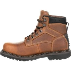 Georgia Men's Giant Revamp 6" Waterproof Work Boot - Brown - GB00316 -Danner Shop GB00316 instep profile
