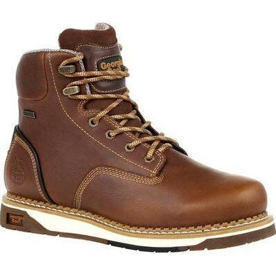 Georgia Men's AMP LT Wedge Steel Toe WPWork Boot - Brown - GB00351 1 Georgia Men's AMP LT Wedge Steel Toe WPWork Boot - Brown - GB00351