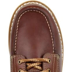 Georgia Men's 6" Soft Toe Wedge Moc Toe USA Made Wedge Work Boot - Brown - GB00358 -Danner Shop GB00358 birdseye