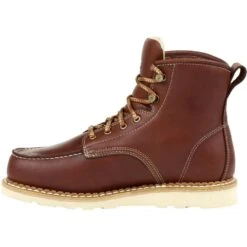 Georgia Men's 6" Soft Toe Wedge Moc Toe USA Made Wedge Work Boot - Brown - GB00358 -Danner Shop GB00358 instep profile