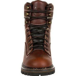 Georgia Women's AMP LT Logger Alloy Toe WP Work Boot - Brown - GB00428 12 Georgia Women's AMP LT Logger Alloy Toe WP Work Boot - Brown - GB00428 -Danner Shop GB00428 4