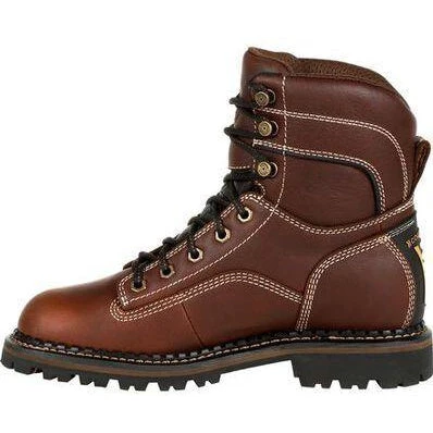 Georgia Women's AMP LT Logger Alloy Toe WP Work Boot - Brown - GB00428 4 Georgia Women's AMP LT Logger Alloy Toe WP Work Boot - Brown - GB00428 - Image 4