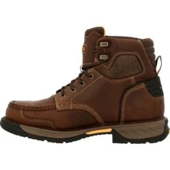 Georgia Men's Athens 360 5" Soft Toe WP Work Boot - Brown - GB00439 -Danner Shop GB00439 instep profile