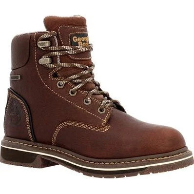 Georgia Women's Amp Lt Edge 6" WP Alloy Toe Work Boot -Brown- GB00515 1 Georgia Women's Amp Lt Edge 6" WP Alloy Toe Work Boot -Brown- GB00515