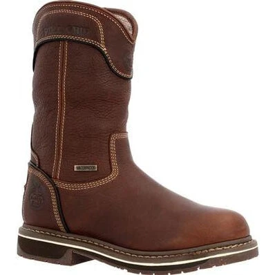 Georgia Women's Amp Lt Edge 10" WP Pull On Work Boot -Brown- GB00516 1 Georgia Women's Amp Lt Edge 10" WP Pull On Work Boot -Brown- GB00516