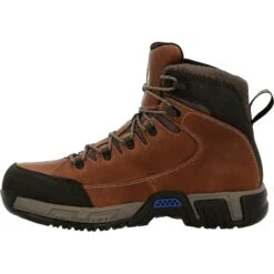 Michelin Men's HydroEdge 6" Alloy Toe WP PR Work Boot - Brown- MIC0006 -Danner Shop MIC0006 instep profile
