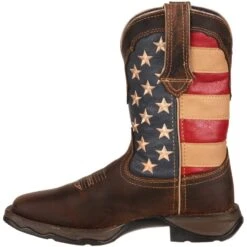 Durango Women's Lady Rebel Patriotic 10" Square Toe Western Flag Boot RD4414 9 Durango Women's Lady Rebel Patriotic 10" Square Toe Western Flag Boot RD4414 -Danner Shop RD4414 instep profile