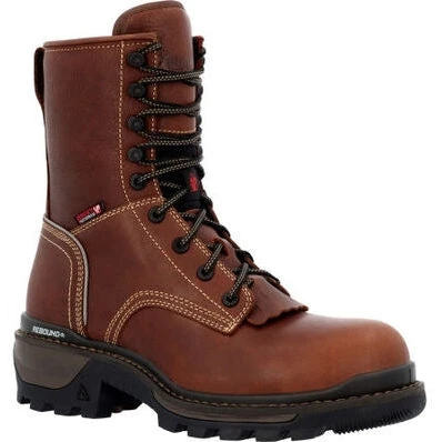 Rocky Men's Rams Horn Logger 9" WP Comp Toe Work Boot Brown RKK0397 1 Rocky Men's Rams Horn Logger 9" WP Comp Toe Work Boot Brown RKK0397