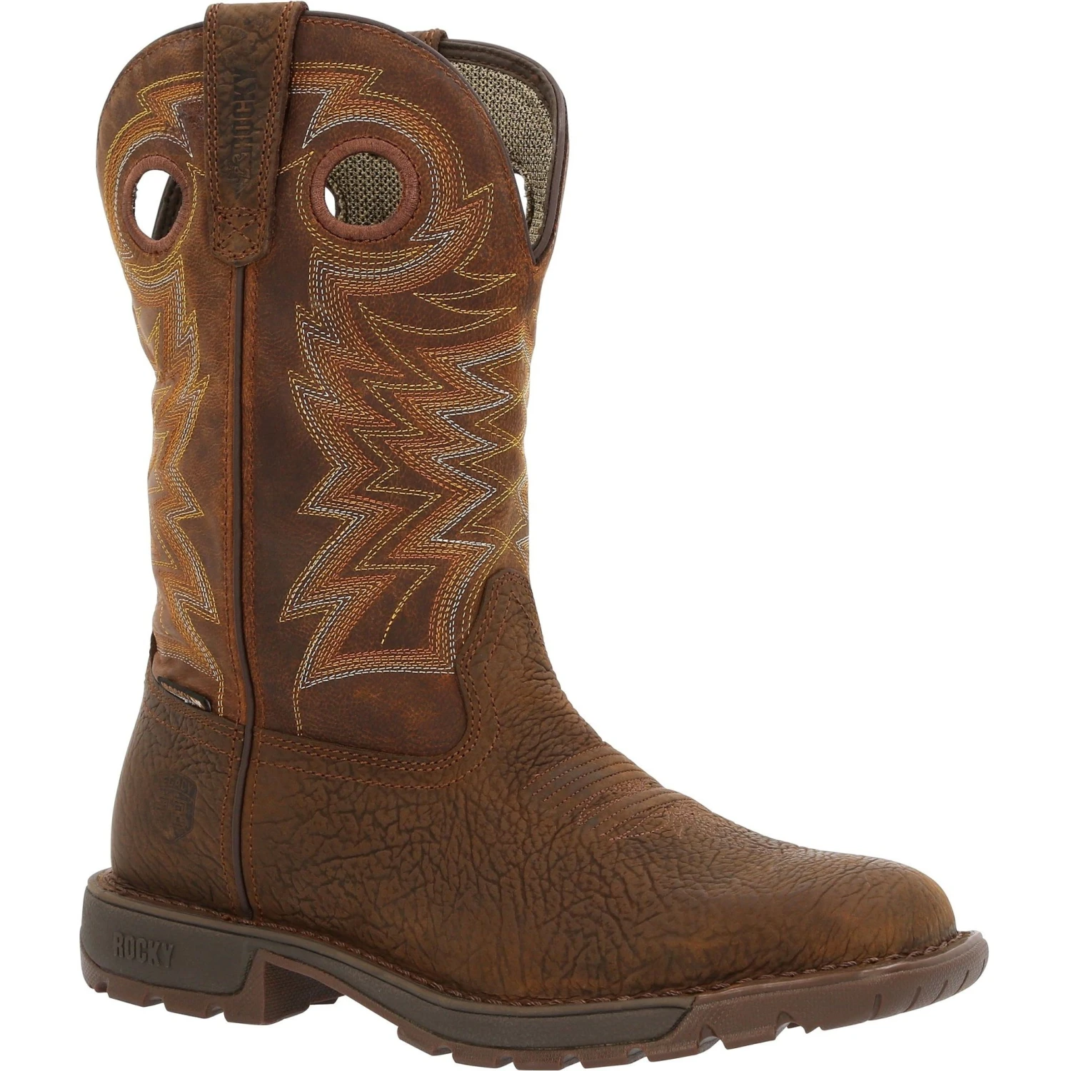 Rocky Men's Legacy 32 11" Square Toe WP Western Boot - Brown - RKW0355 1 Rocky Men's Legacy 32 11" Square Toe WP Western Boot - Brown - RKW0355