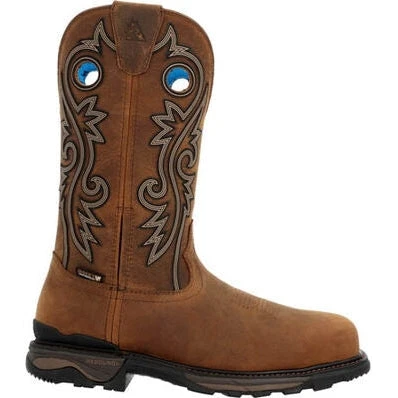 Rocky Men's Carbon 12" WP 6 Carbon Toe Western Work Boot -Brown- RKW0376 2 Rocky Men's Carbon 12" WP 6 Carbon Toe Western Work Boot -Brown- RKW0376 - Image 2