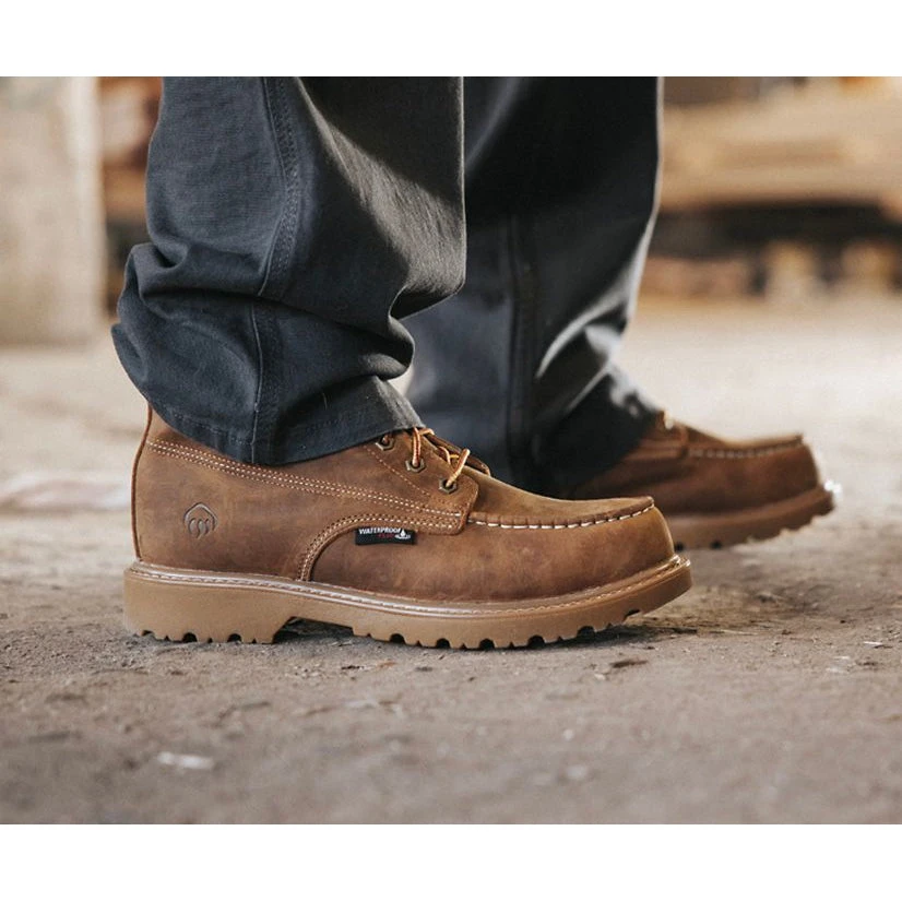 Wolverine Men's Floorhand 6" Steel Toe WP Work Boot -Tan- W221049 4 Wolverine Men's Floorhand 6" Steel Toe WP Work Boot -Tan- W221049 - Image 4