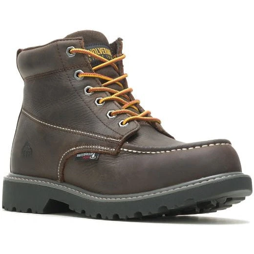 Wolverine Men's Floorhand 6" Steel Toe WP Work Boot -Brown- W221048 1 Wolverine Men's Floorhand 6" Steel Toe WP Work Boot -Brown- W221048