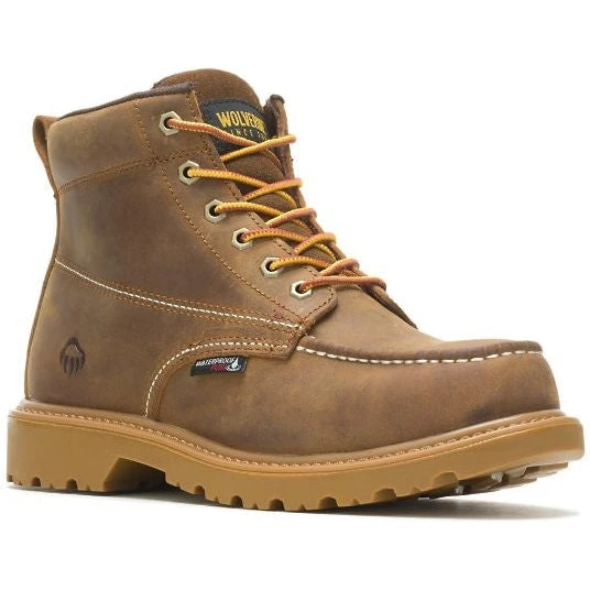 Wolverine Men's Floorhand 6" Steel Toe WP Work Boot -Tan- W221049 1 Wolverine Men's Floorhand 6" Steel Toe WP Work Boot -Tan- W221049
