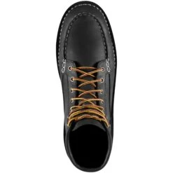 Danner Men's Bull Run USA Made 6" Moc Soft Toe Work Boot Black 15568 -Danner Shop danner mens bull run usa made 6 moc soft toe work boot black 15568 4