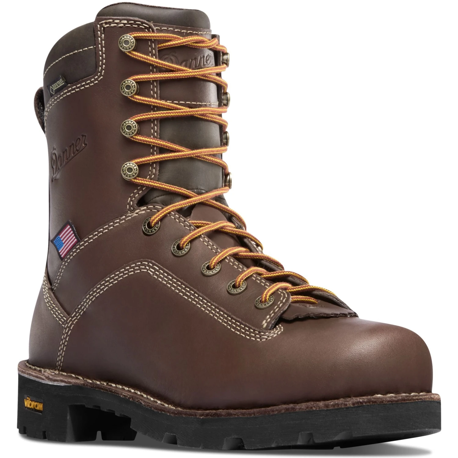 Danner Men's Quarry USA Made 8" Alloy Toe WP Work Boot - Brown - 17307 1 Danner Men's Quarry USA Made 8" Alloy Toe WP Work Boot - Brown - 17307
