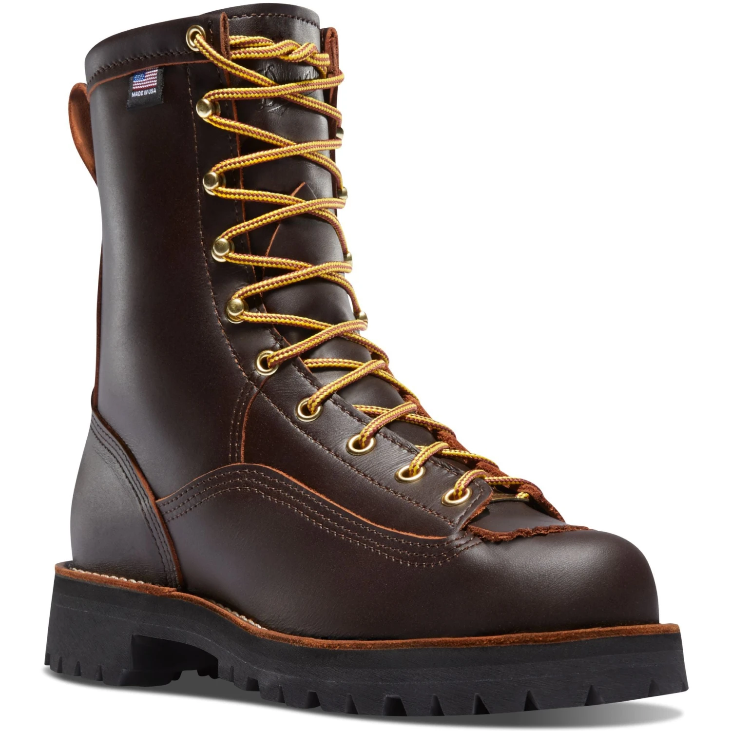 Danner Men's Rain Forest USA Made 8" Soft Toe WP Work Boot Brown 10600 1 Danner Men's Rain Forest USA Made 8" Soft Toe WP Work Boot Brown 10600