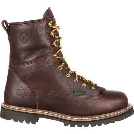 Georgia Men's 8" Waterproof Lace To Toe Work Boot - Brown - G101 2 Georgia Men's 8" Waterproof Lace To Toe Work Boot - Brown - G101 - Image 2